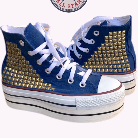 Converse Shoes - Converse | CUSTOM Platform Hi-Top Studded Sneakers